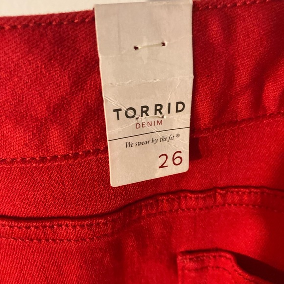 Torrid Plus Sized Red Denim Skirt - Picture 4 of 9